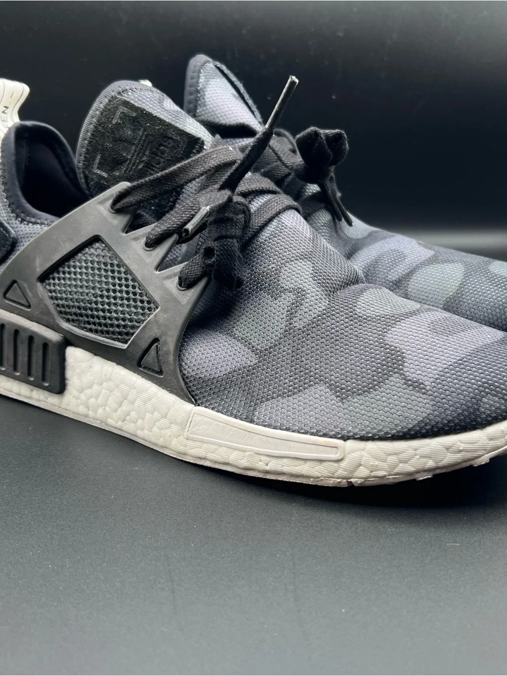adidas Men’s Black & Gray Camo NMD_R1 Sneakers